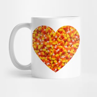 Candy Corn Heart Mug